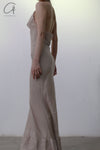 marc le bihan two-piece embellished maxi dress 21221 BEIGE